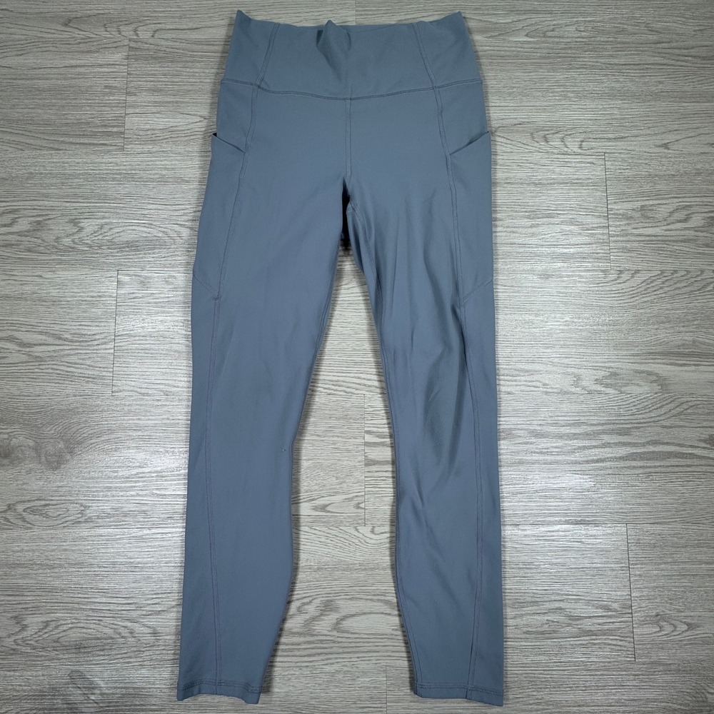 Fabletics Women Leggings PureLuxe High Waisted Gray S Pockets Athletic Yoga